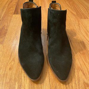 Franco Sarto Black Suede Booties Size 9